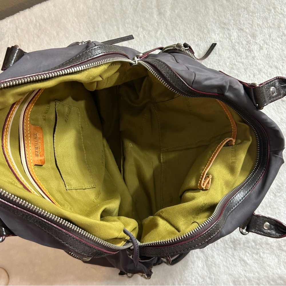 MZ Wallace Graphite Nylon Shoulder Bag with Leather Handles - Picture 4 of 13
